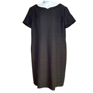 Studio 1 Black Beaded Sheath Dress Plus Size 18